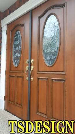輸入　木製玄関ドア塗装　264-02