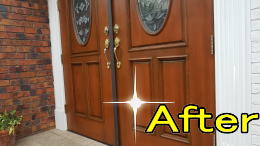 輸入　木製玄関ドア塗装　264-04