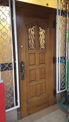 木製玄関ドア塗装　266-01
