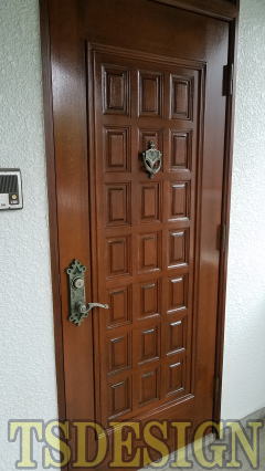 木製玄関ドア塗装　273-03
