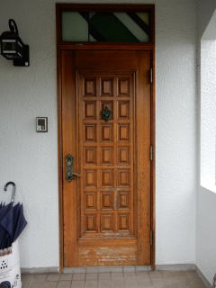 木製玄関ドア塗装　273-01