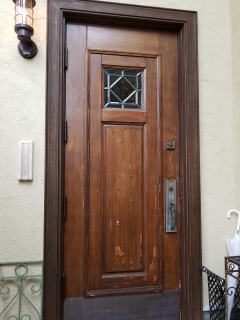 木製玄関ドア塗装　277-01
