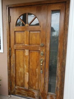 木製玄関ドア塗装　279-01