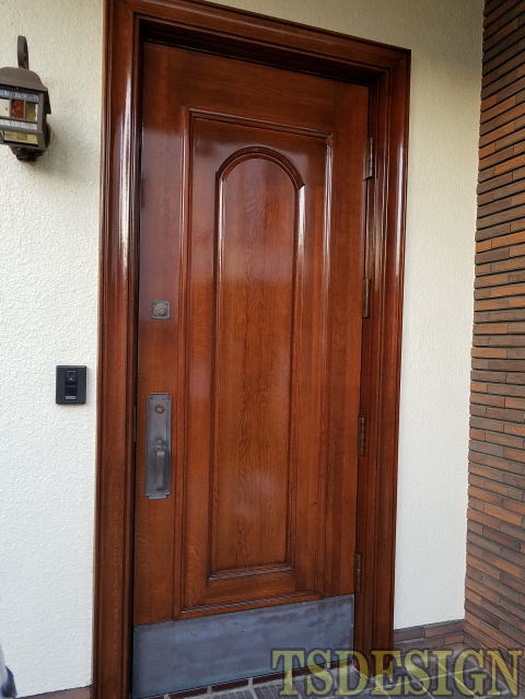木製玄関ドア塗装　280-01