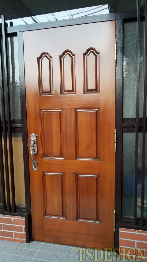 木製玄関ドア塗装　282-01