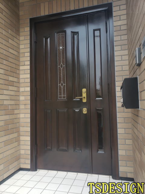 木製玄関ドア塗装東京都大田区321-05