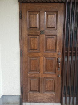 木製玄関ドア塗装323-01