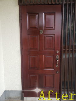 木製玄関ドア塗装323-02