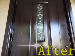 木製玄関ドア塗装325-04
