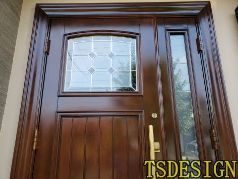 木製玄関ドア塗装326-05