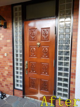 ヤマハ玄関ドア塗装例329-02