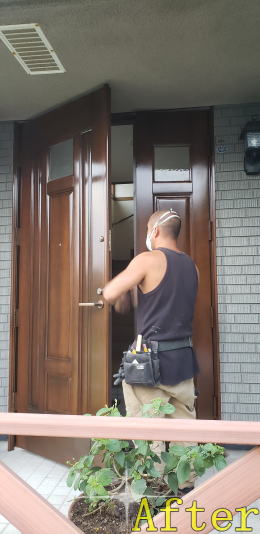 玄関ドア塗装332-07
