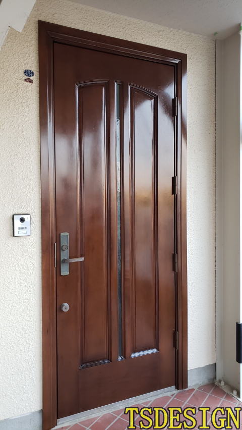 玄関ドア塗装338-05