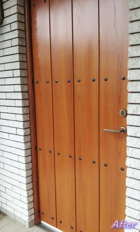 木製玄関ドア塗装修理横浜ＴＳＤ塗装例67-1