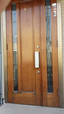木製玄関ドア塗装修理横浜ＴＳＤ　塗装例69-01