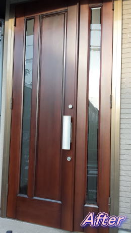 木製玄関ドア塗装修理横浜ＴＳＤ　塗装例69-04