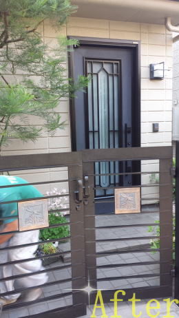 アルミ製門扉塗装例09-5