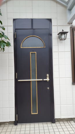アルミ玄関ドア塗装01
