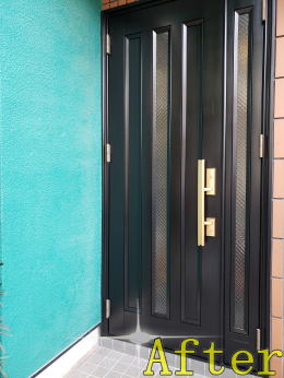 玄関ドア塗装東京都施工例49-02東京ドア塗装