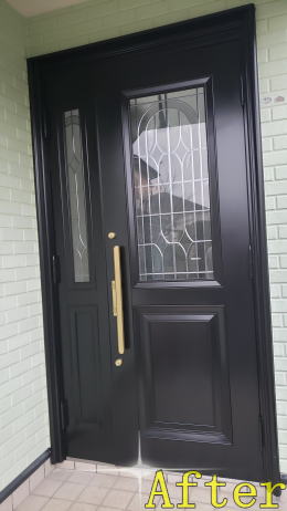 玄関ドア塗装　アルミ51-02