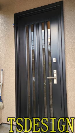 アルミ製玄関ドア塗装例54-02 横浜市瀬谷区