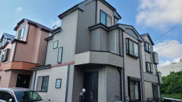 アルミ製玄関ドア塗装例57-01 横浜市戸塚区