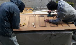 横浜市青葉区玄関ドア塗装例 41