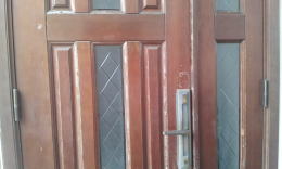 木製玄関ドア塗装修理　塗装例54-3