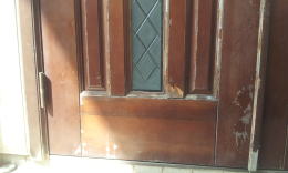 木製玄関ドア塗装修理　塗装例54-5