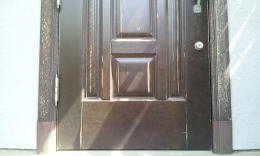 木製玄関ドア塗装修理　塗装例58-7