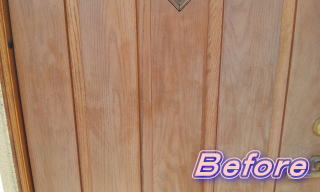 木製玄関ドア塗装修理　塗装例63-2横浜ティーエスデザイン