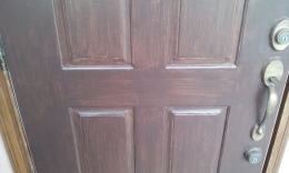 木製玄関ドア塗装修理　塗装例65-4横浜ティーエスデザイン