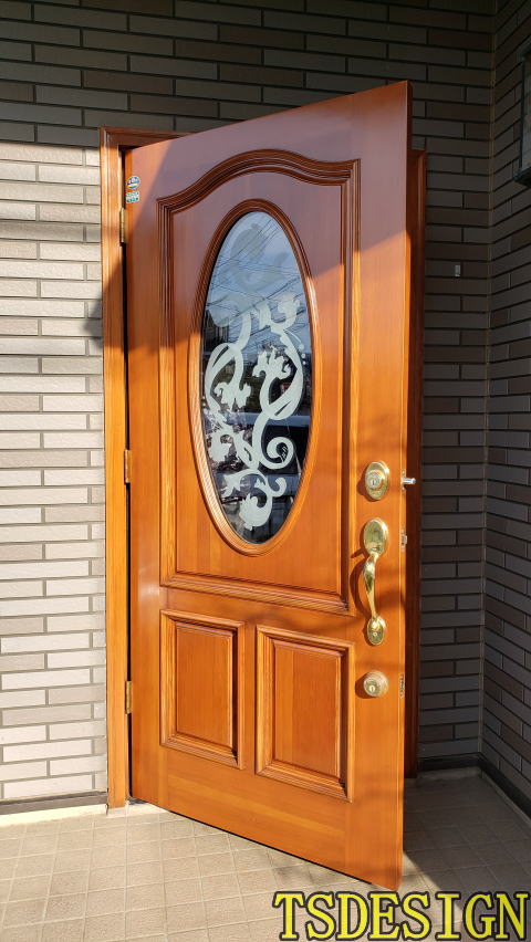 玄関ドア塗装344-04