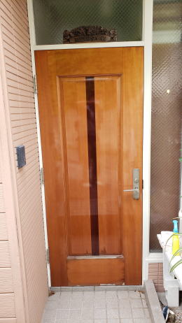 玄関ドア塗装350-01