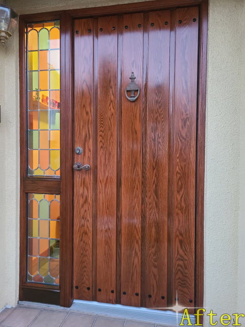 輸入木製玄関ドア塗装360-04