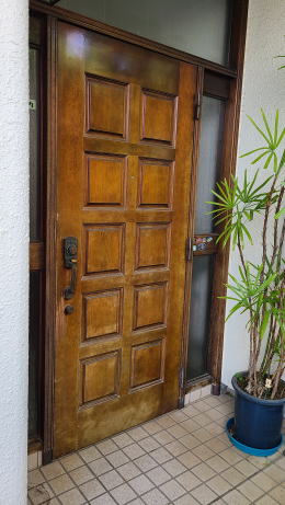 木製玄関ドア塗装横浜市378-01