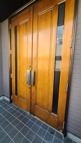 木製玄関ドア修理塗装東京都381-01