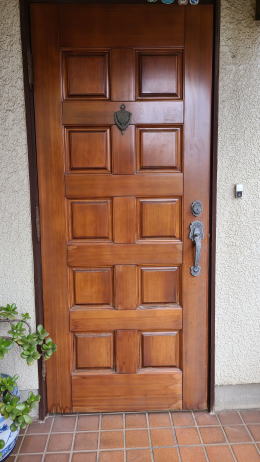木製玄関ドア塗装385-01