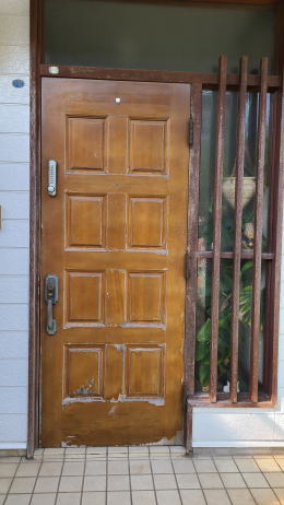 木製玄関ドア塗装横浜市戸塚区386-01