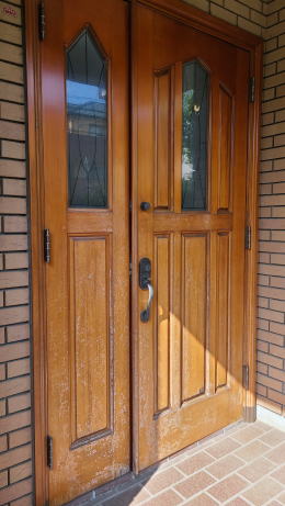 木製玄関ドア塗装横浜市青葉区387-01