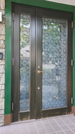 木製玄関ドア塗装横浜市西区389-01