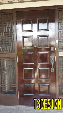 玄関ドア塗装　ＵＶカット塗装　103-2