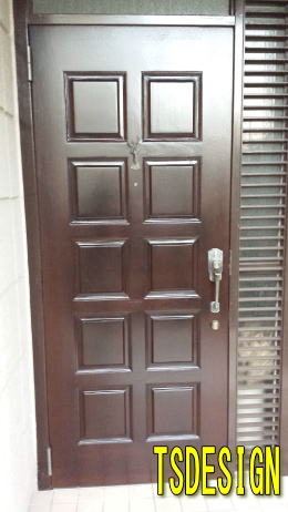 玄関ドア塗装　ＵＶカット塗装　105-2