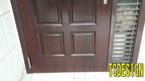 玄関ドア塗装　ＵＶカット塗装　105-8