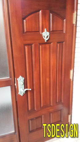 ヤマハ玄関ドア塗装　ＵＶカット塗装　106-2