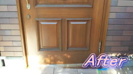 木製玄関ドア塗装修理横浜ＴＳＤ　塗装例74-04