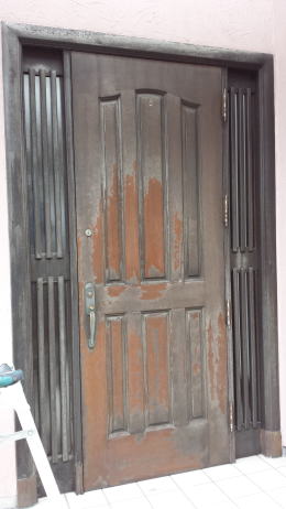 木製玄関ドア塗装修理横浜ＴＳＤ　塗装例75-01