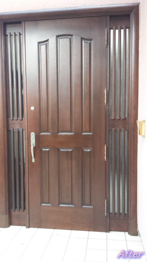 木製玄関ドア塗装修理横浜ＴＳＤ　塗装例75-03