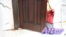 木製玄関ドア塗装修理横浜ＴＳＤ　塗装例76-04