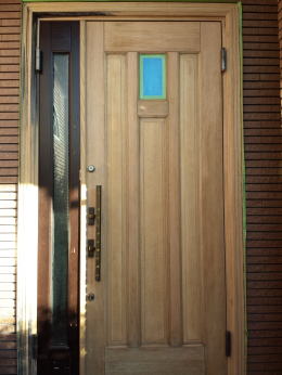 木製ドア　塗装　横浜94-4